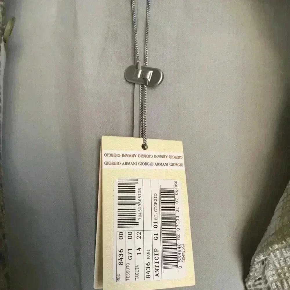 Giorgio Armani 3/4-Sleeve Textured  Jacket 14 - Picture 3 of 6